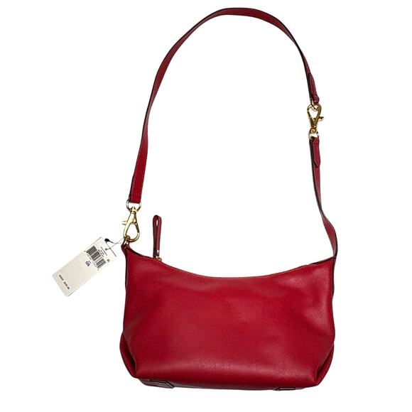 Lauren Ralph Lauren KASSIE Small Leather Shoulder Crossbody Bag in Red NWT $295 - Picture 8 of 15